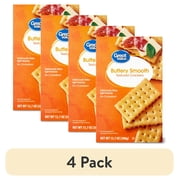 (4 pack) Great Value Buttery Smooth Club Crackers, 13.7 oz