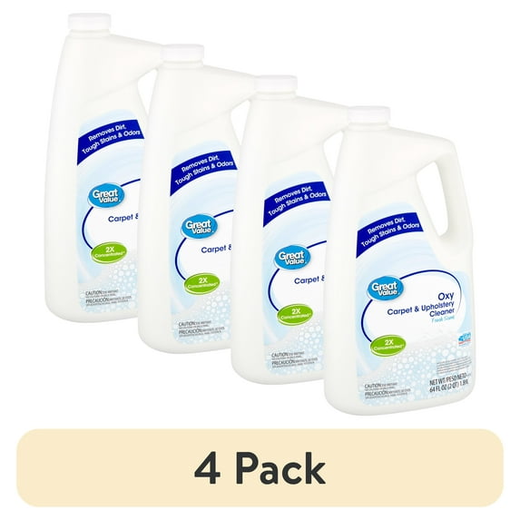 (4 pack) Great Value Carpet & Rug Cleaners, Fresh Scent, 64 Fluid Ounce 2137