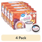 (4 pack) Great Value Chai Latte Drink Mix Single-Serve Cups, 12 Ct
