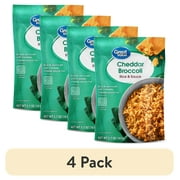 (4 pack) Great Value Cheddar Broccoli Rice & Sauce, 5.7 oz
