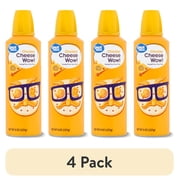 (4 pack) Great Value Cheese Wow! Spray Cheese, Cheddar, 8 oz