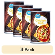 (4 pack) Great Value Chicken Broth, 14.5 oz (Shelf-Stable)
