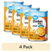 (4 pack) Great Value Chicken and Rice Condensed Soup, 10.5 oz