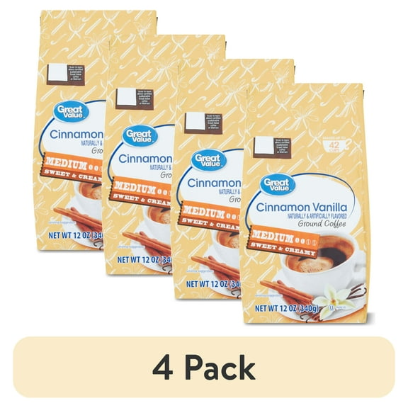 Great Value Cinnamon Vanilla Ground Coffee, 12 oz