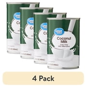 (4 pack) Great Value Coconut Milk, 13.5 fl oz, Can