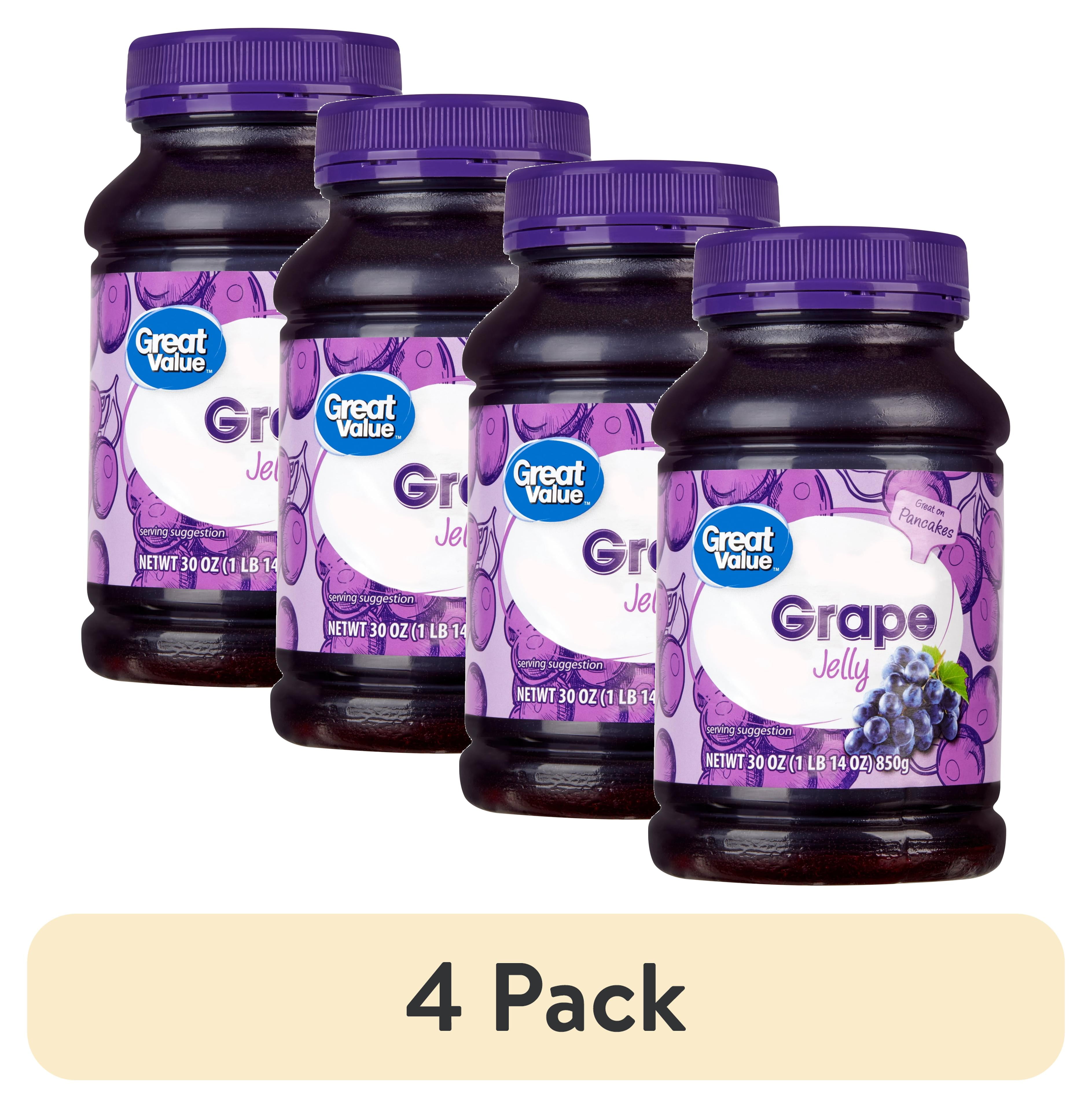 (4 pack) Great Value Concord Grape Jelly, 30 oz