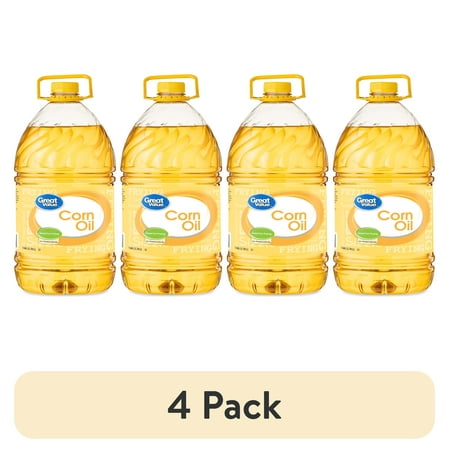 (4 pack) Great Value Corn Oil, 1 gal