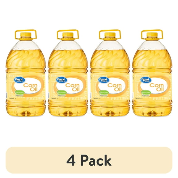(4 pack) Great Value Corn Oil, 1 gal