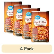 (4 pack) Great Value Country Style Baked Beans, 28 oz Can