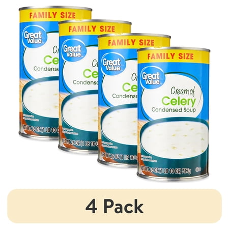 (4 pack) Great Value Cream of Celery Condensed Soup, 26 oz