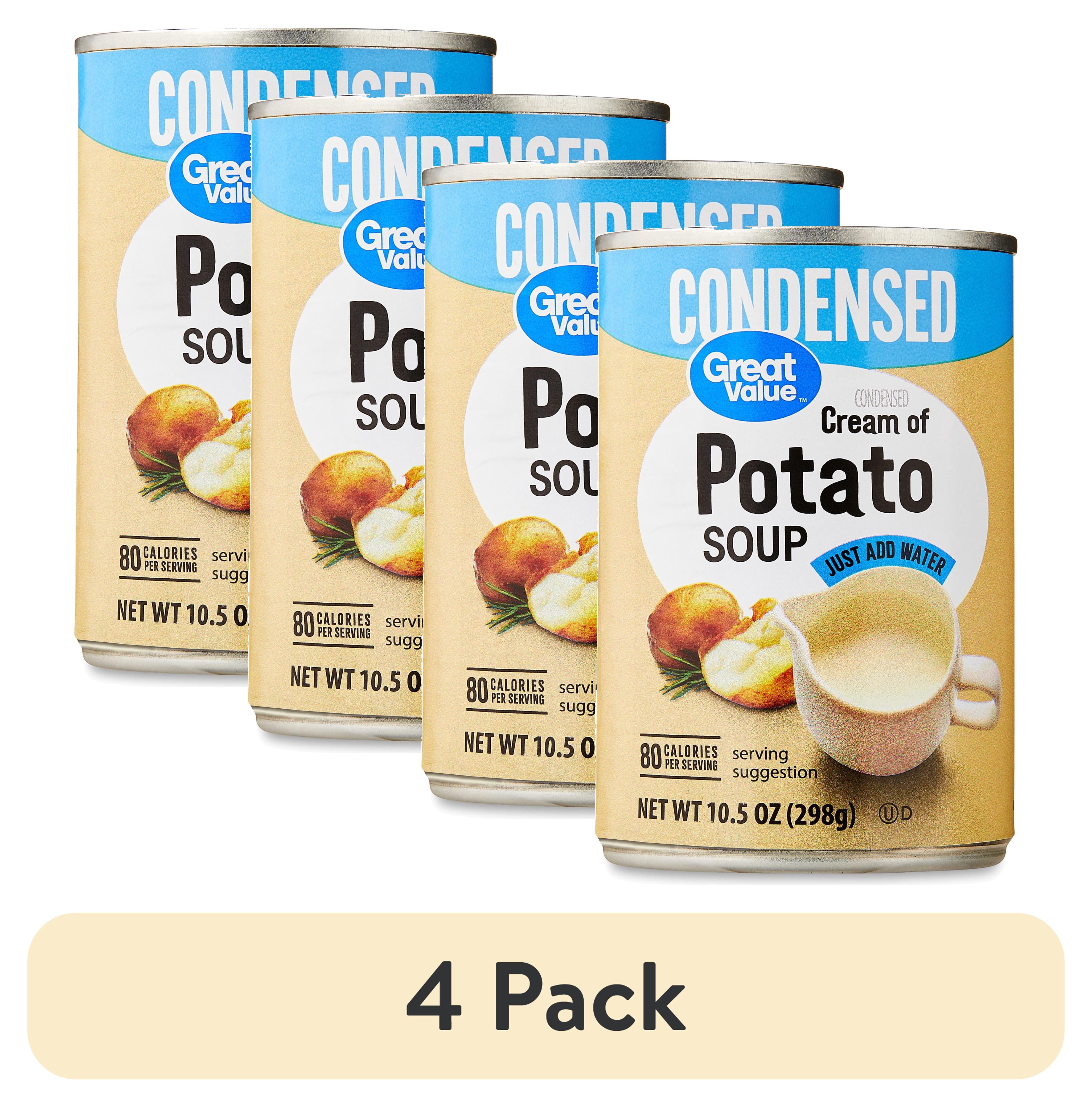 (4 pack) Great Value Cream of Potato Condensed Soup, 10.5 oz