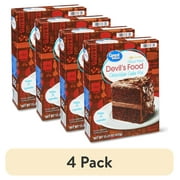 (4 pack) Great Value Deluxe Moist Devil's Food Chocolate Cake Mix, 15.25 oz