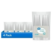 (4 pack) Great Value Disposable Plastic Cups, Clear, 16 oz, 100 Count