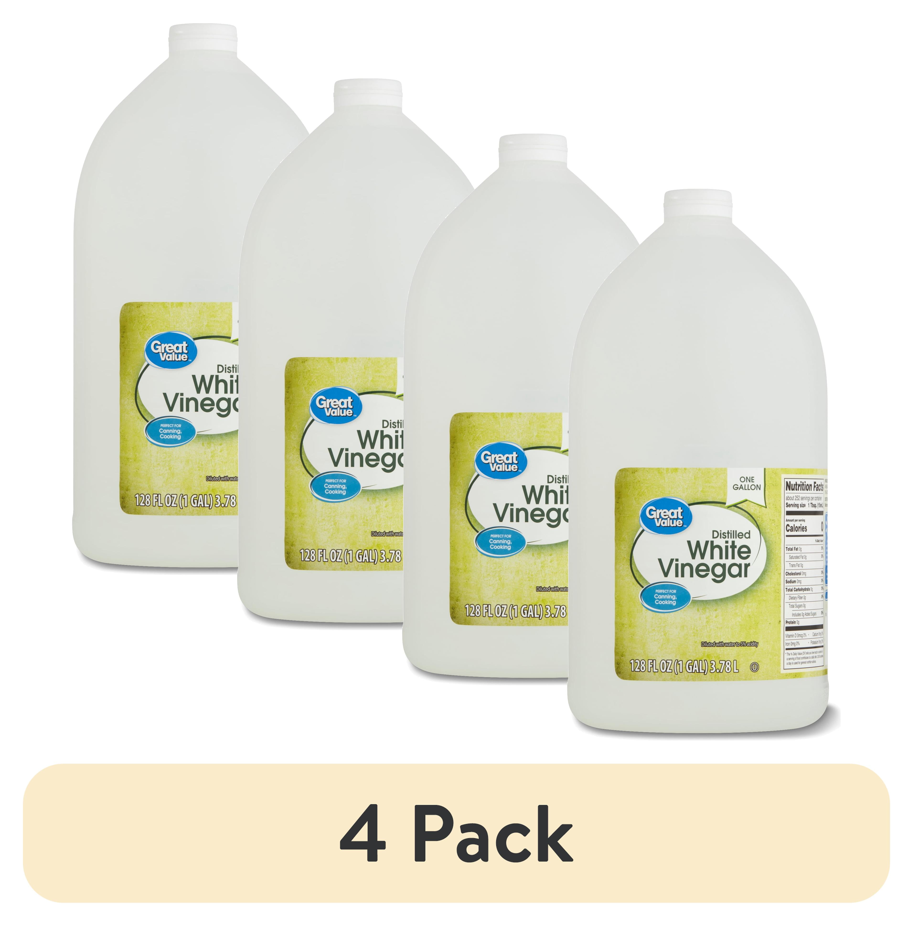 pack) Great Value Distilled White Vinegar, 128 fl oz