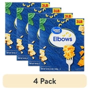 (4 pack) Great Value Elbow Pasta, 48 oz