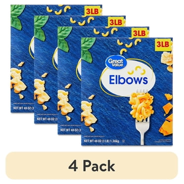 (4 pack) Great Value Elbow Pasta, 48 oz