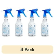 (4 pack) Great Value Empty Plastic Spray Bottle, 16 oz Capacity, Bubble Design, Single Count