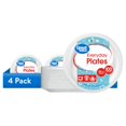 thumbnail image 1 of (4 pack) Great Value Disposable Paper Plates, 10", White, 100 Count, 1 of 6