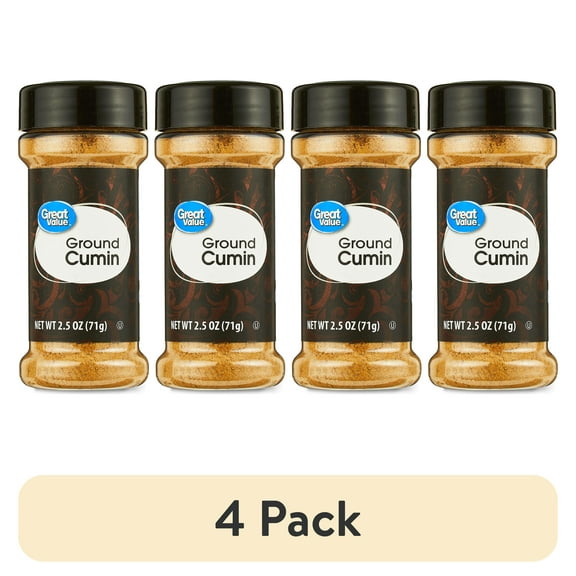 (4 pack) Great Value Ground Cumin, 2.5 oz