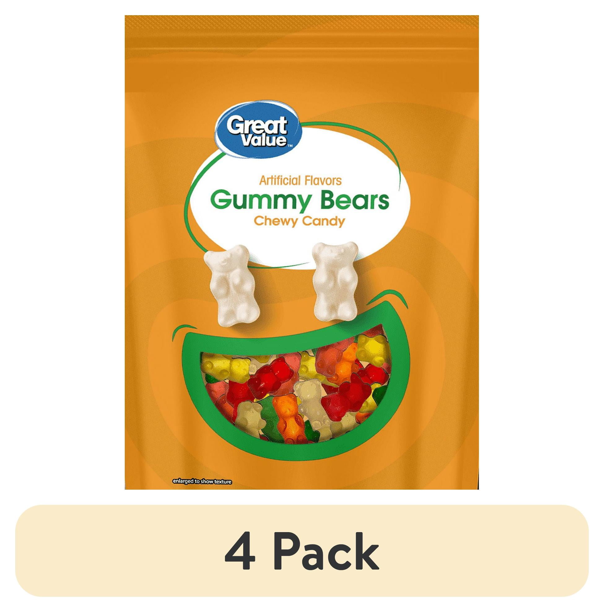 (4 pack) Great Value Gummy Bears Candy, 52 oz