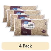 (4 pack) Great Value Natural Brown Long Grain Rice, 5 lb (80oz)