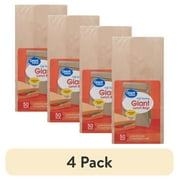 (4 pack) Great Value Self Standing Giant Lunch Bags, 50 Count