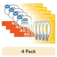 thumbnail image 1 of (4 pack) Great Value LED Light Bulb, 4 Watts (40W Equivalent) B10 Deco Lamp E12 Candelabra Base, Dimmable, Soft White, 4-Pack, 1 of 9