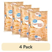 (4 pack) Great Value Light Brown Sugar, 32 oz