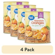 (4 pack) Great Value Mandarin Oranges in Light Syrup, 29 oz