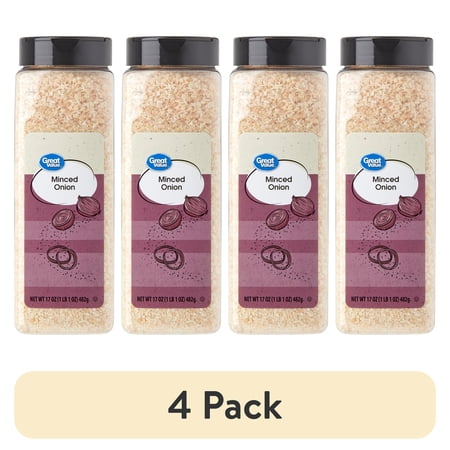 (4 pack) Great Value Minced Onion, 17 oz