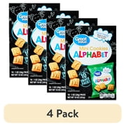 (4 pack) Great Value Mini Alphabet Cookies, 1 oz, 10 Snack Packs