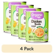 (4 pack) Great Value Organic Chicken Noodle Soup, 18.6 oz