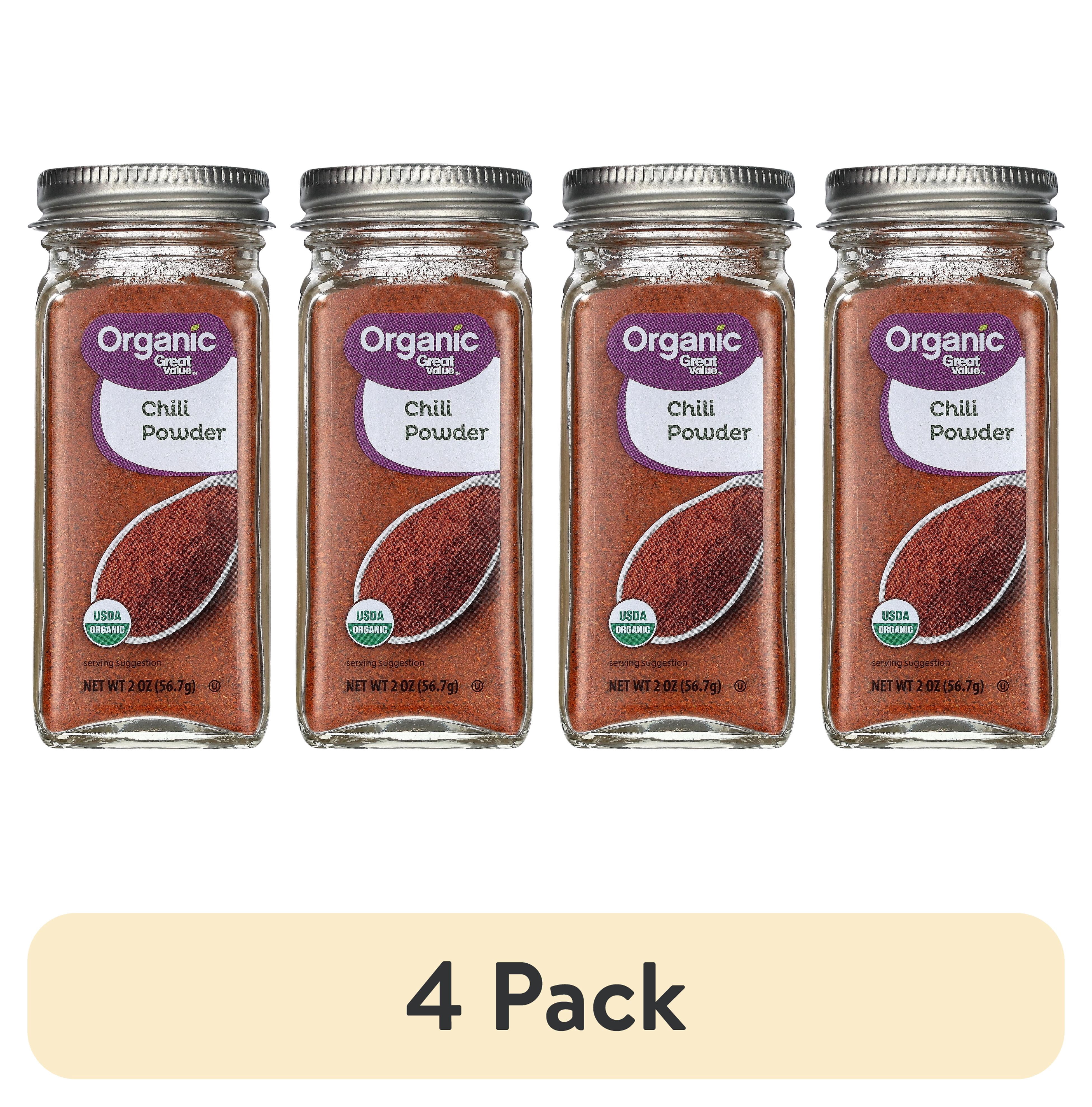 (4 pack) Great Value Organic Chili Powder, 2 oz