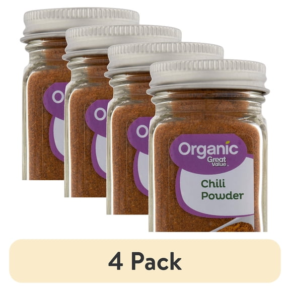 (4 pack) Great Value Organic Chili Powder, 2 oz