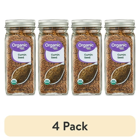 (4 pack) Great Value Organic Cumin Seed, 1.8 oz