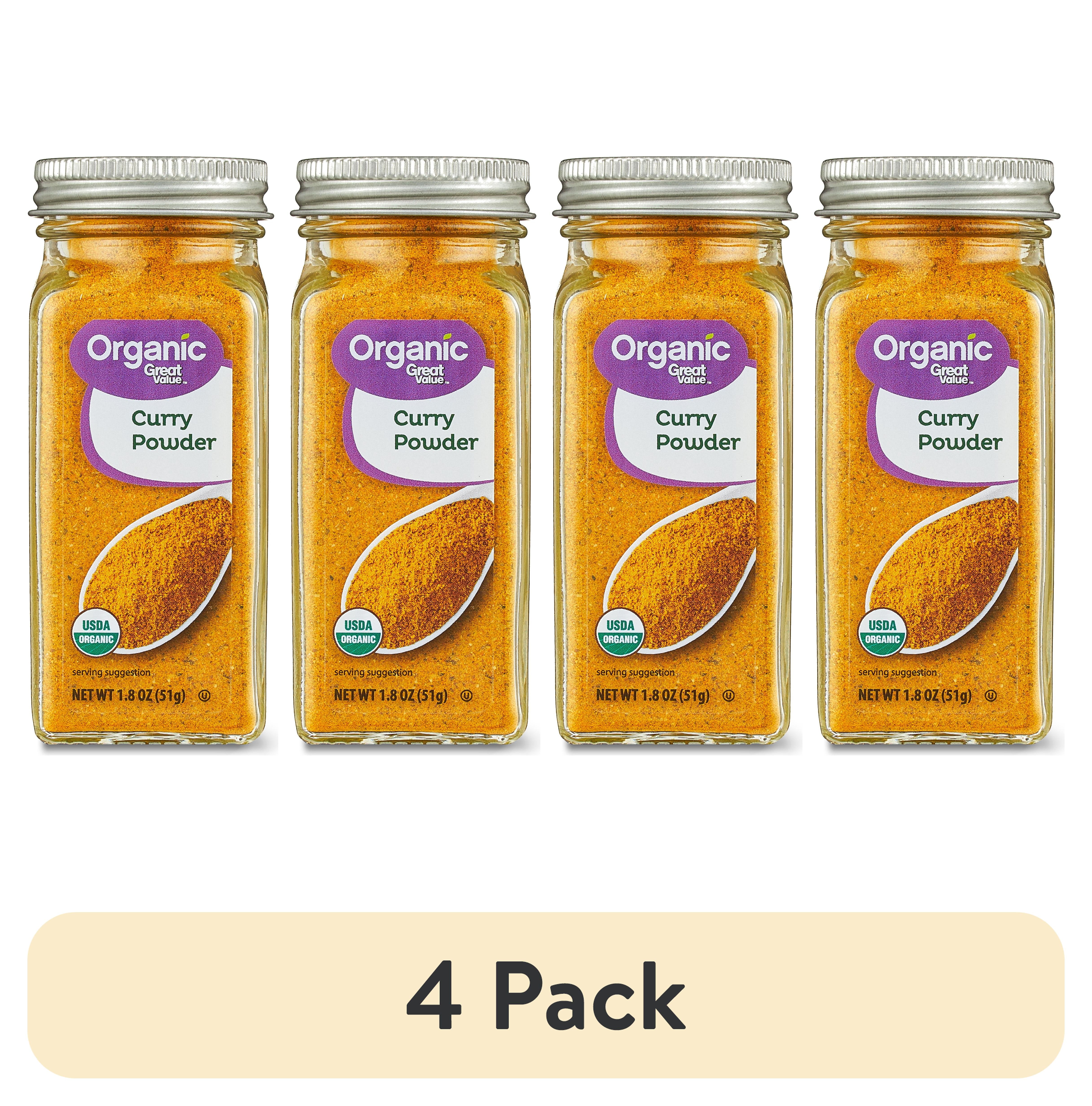 (4 pack) Great Value Organic Curry Powder, 1.8 oz