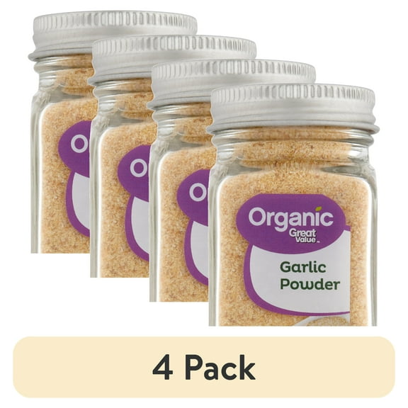 (4 pack) Great Value Organic Garlic Powder, 2.5 oz