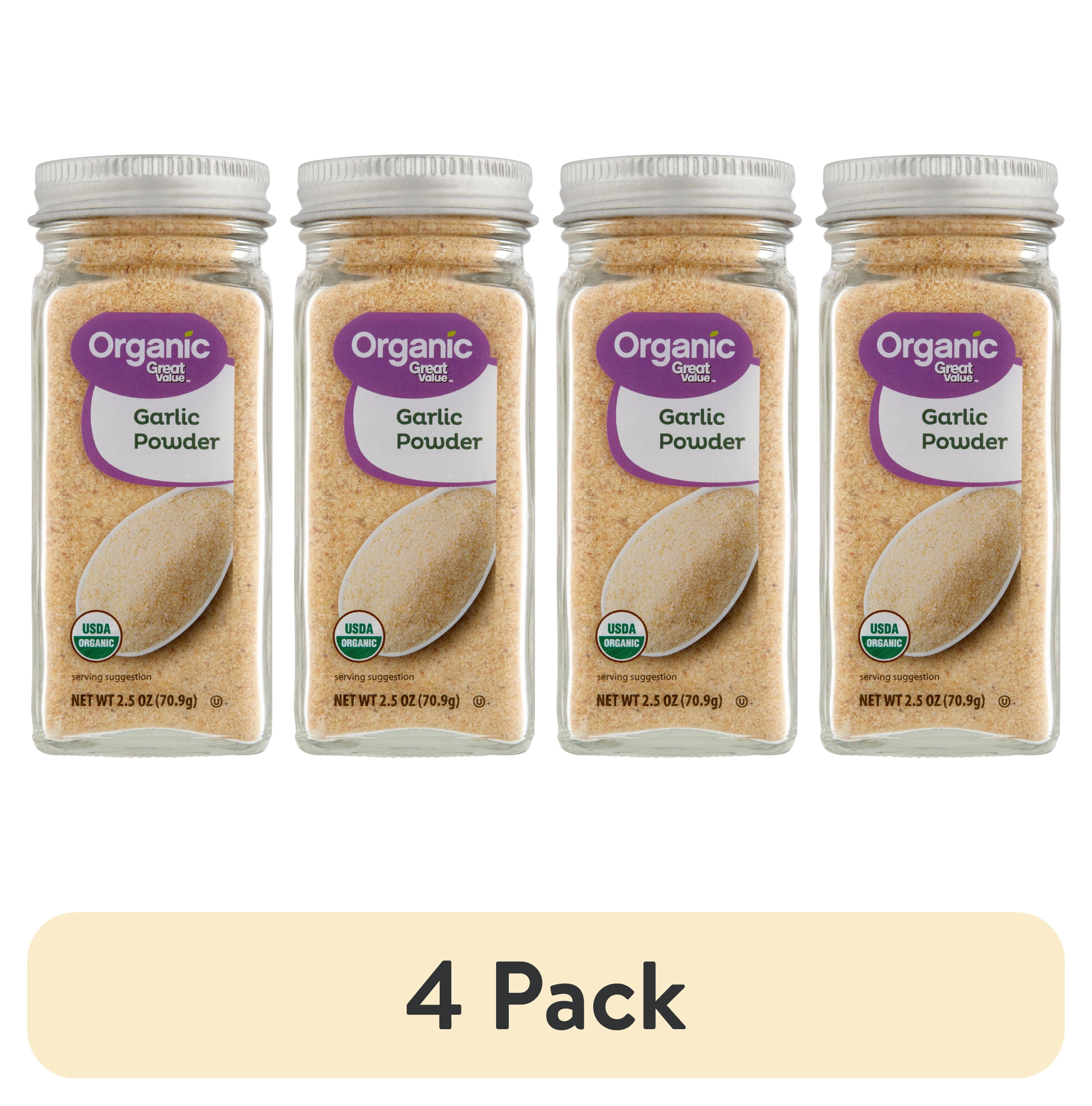 (4 pack) Great Value Organic Garlic Powder, 2.5 oz