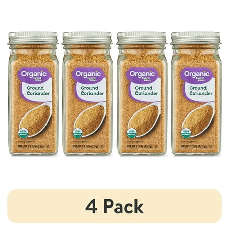 (4 pack) Great Value Organic Ground Coriander, 1.5 oz