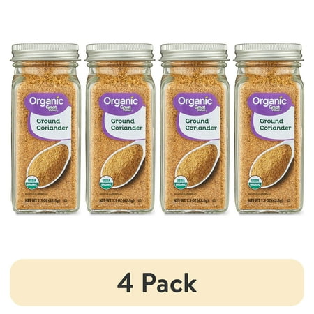 (4 pack) Great Value Organic Ground Coriander, 1.5 oz