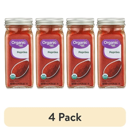(4 pack) Great Value Organic Paprika, 1.7 oz Bottle