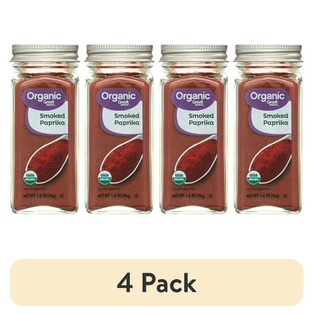 (4 pack) Great Value Organic Smoked Paprika, 1.6 oz