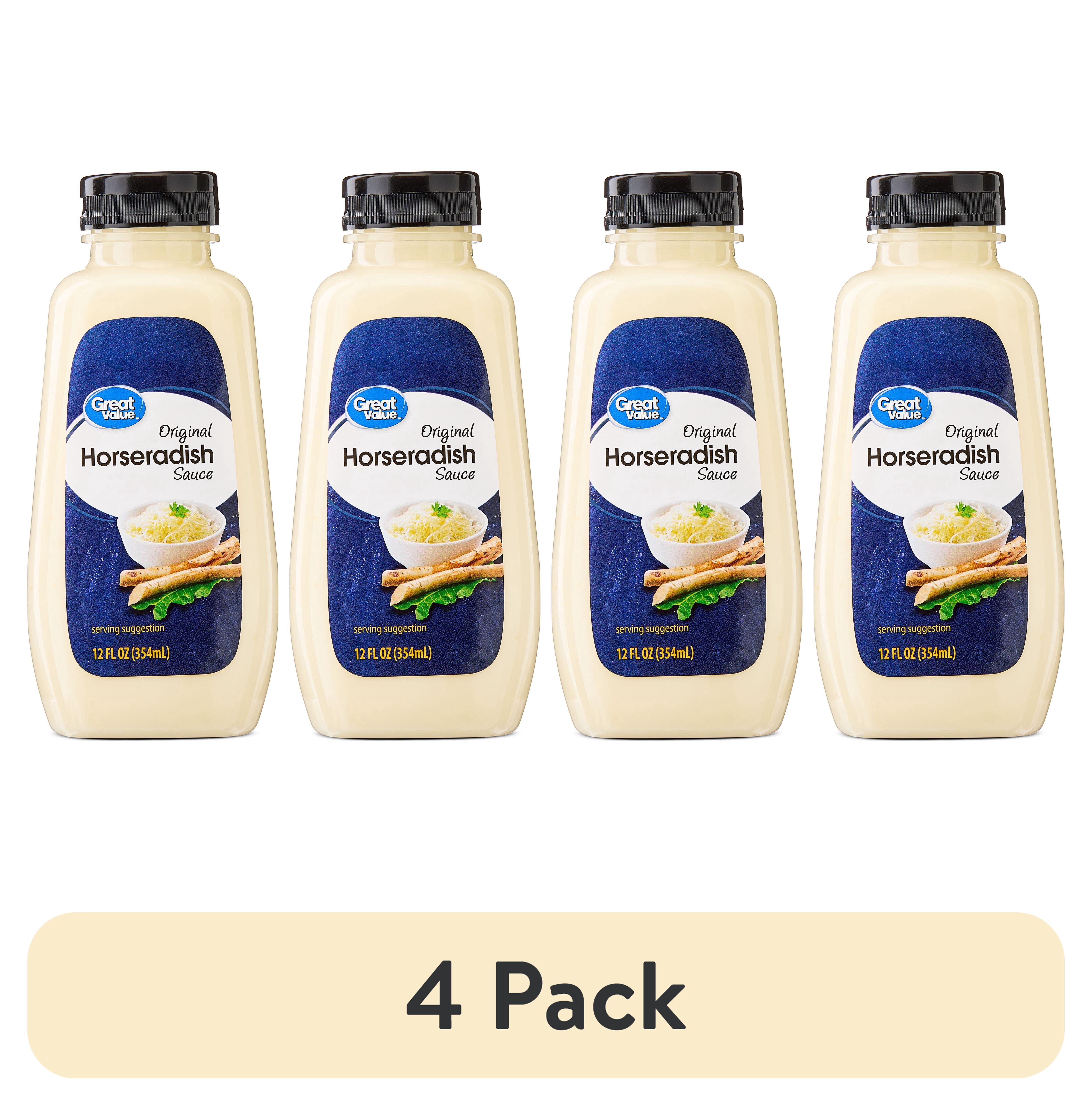 (4 pack) Great Value Original Horseradish Sauce, 12 oz (Regular)
