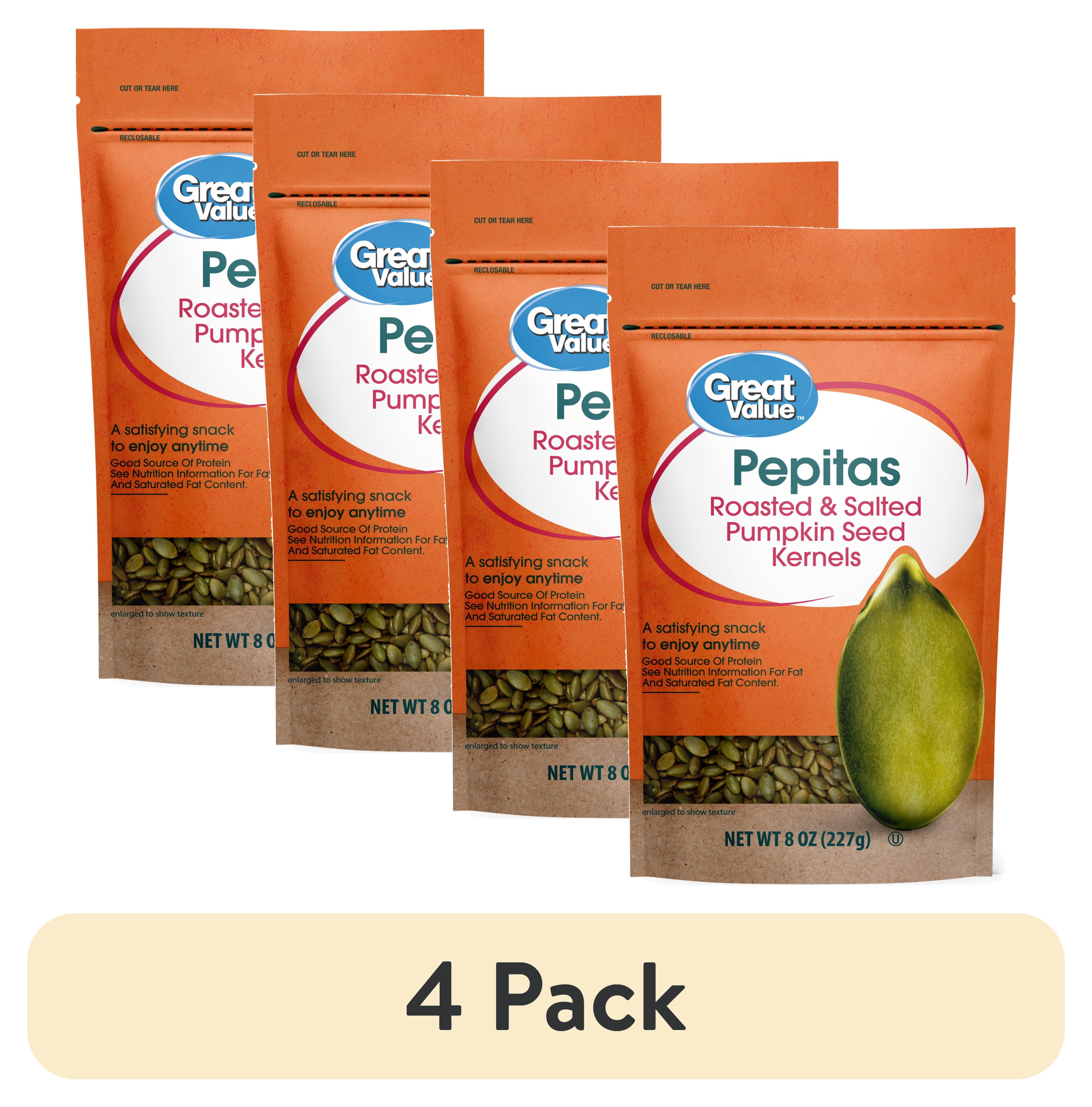 (4 pack) Great Value Pepitas, 8 oz