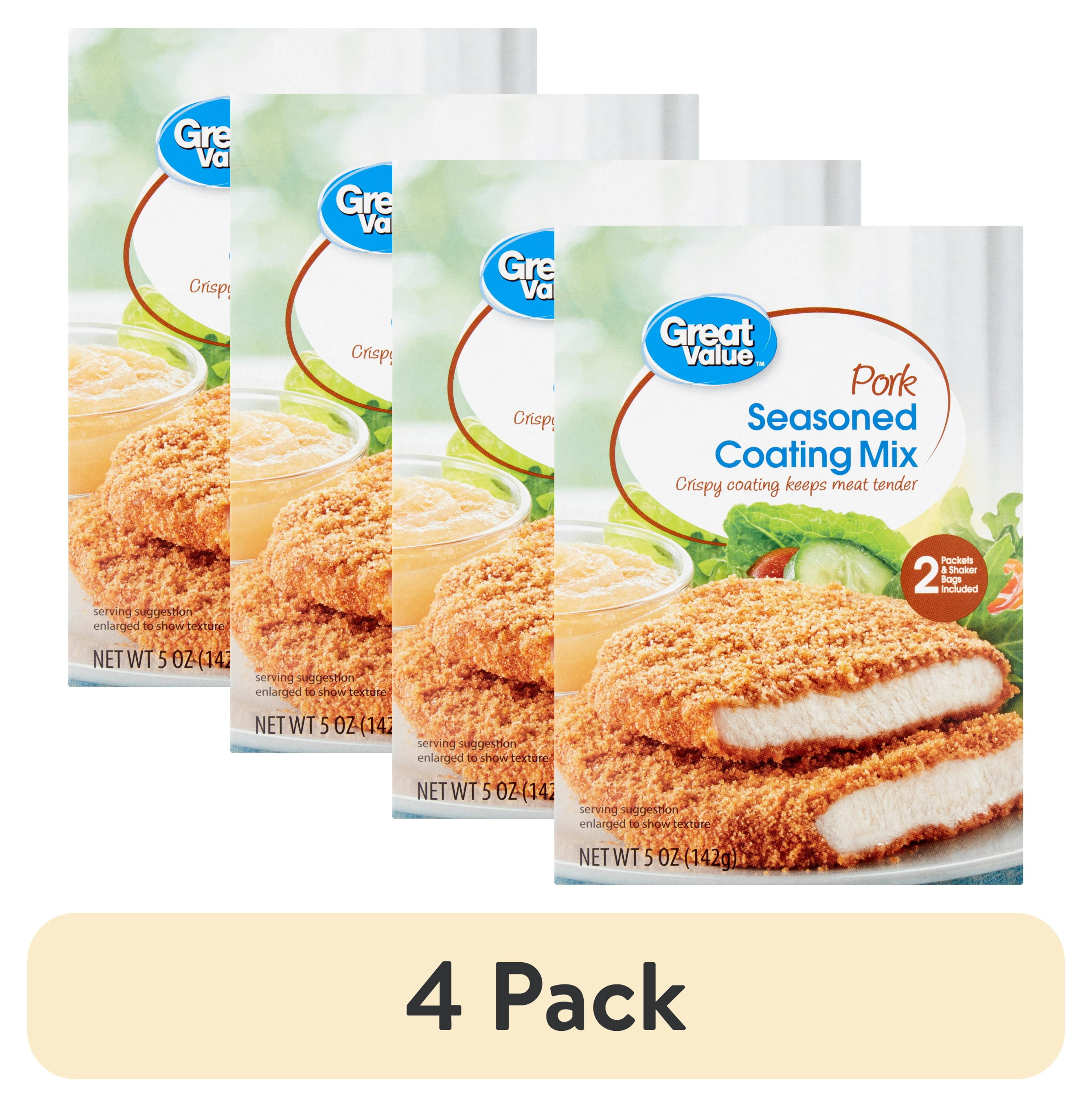 (4 pack) Great Value Pork Seasoned Coating Mix, 5 oz