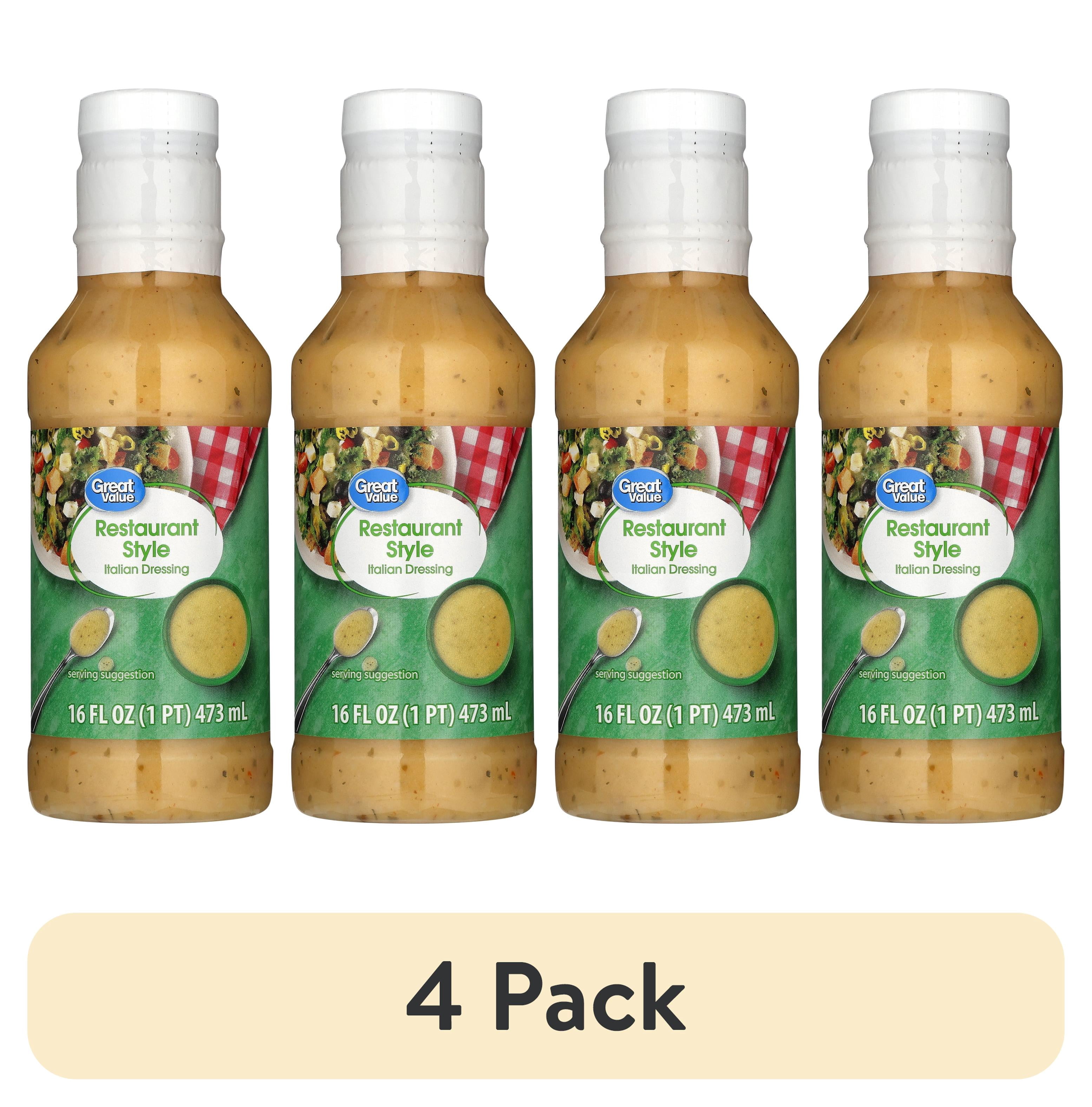 (4 pack) Great Value Restaurant Style Italian Dressing, 16 oz