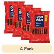 (4 pack) Great Value Salted Original Crispy Pretzel Rods, 12 oz
