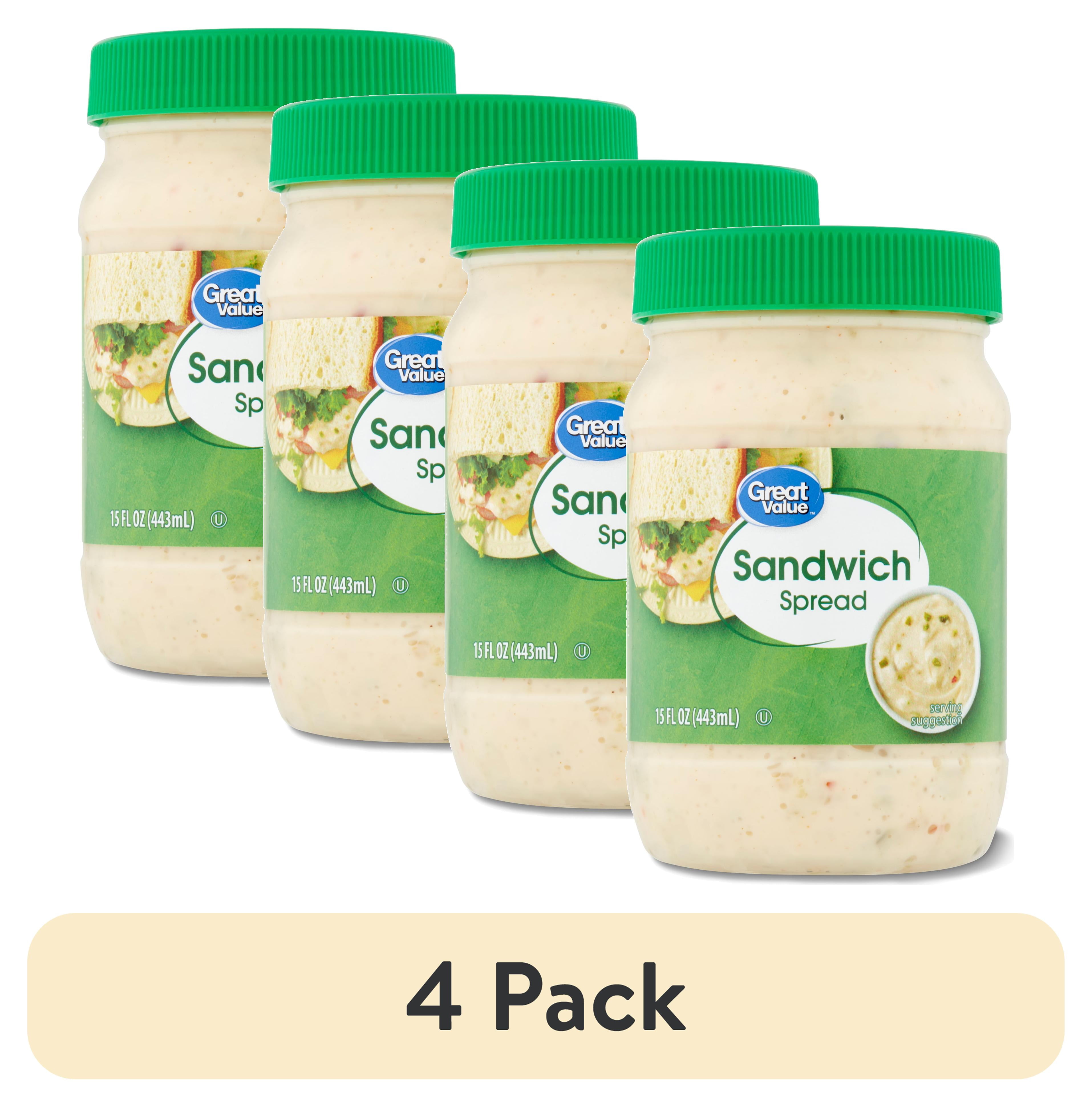 (4 pack) Great Value Sandwich Spread, 15 fl oz Jar