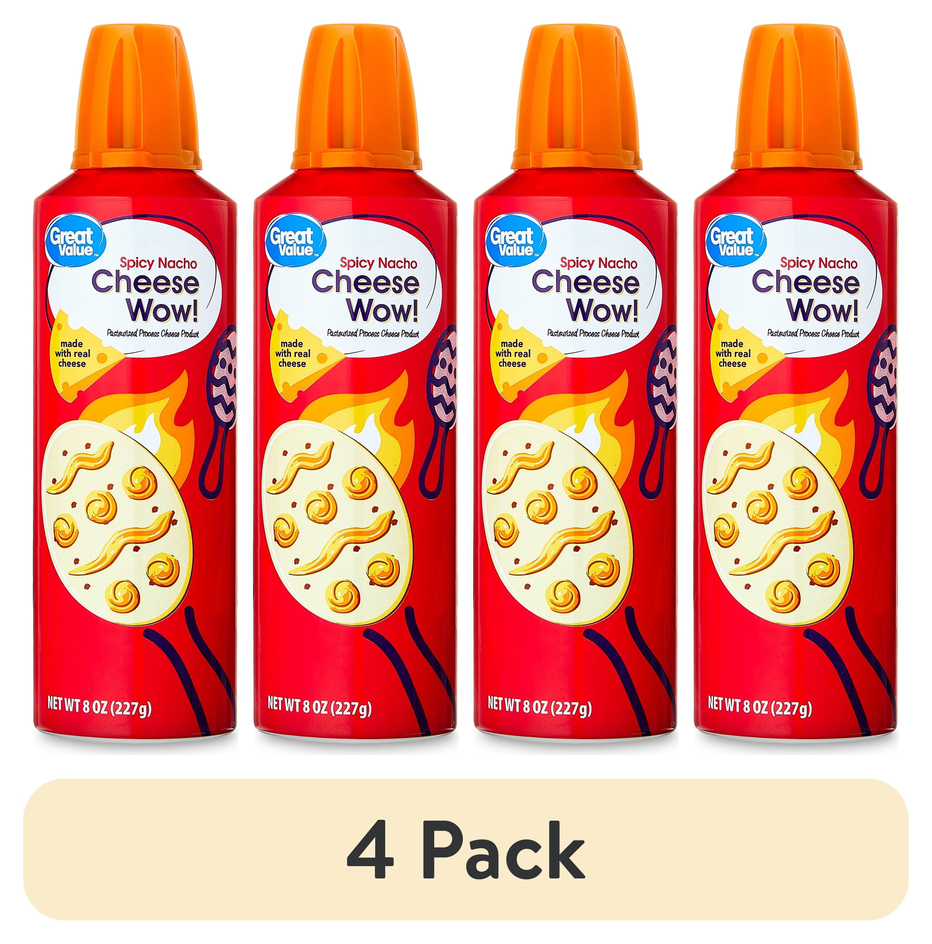 (4 pack) Great Value Spicy Nacho Cheese Wow!, 8 oz