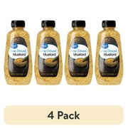 (4 pack) Great Value Stone Ground Mustard, 12 oz Squeeze Bottle